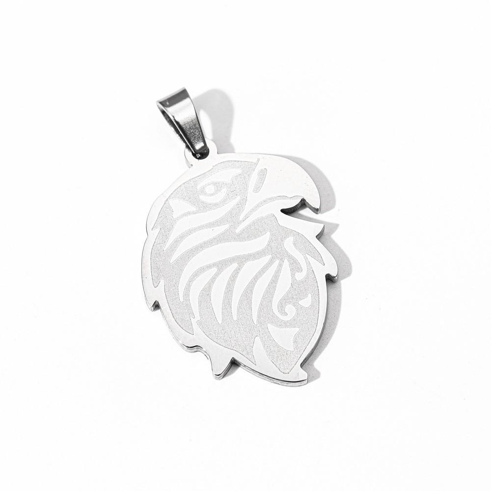 

Ожерелье с подвеской в виде головы орла из нержавеющей стали, персонализированное мужское ожерелье, спортивные аксессуары серебряный