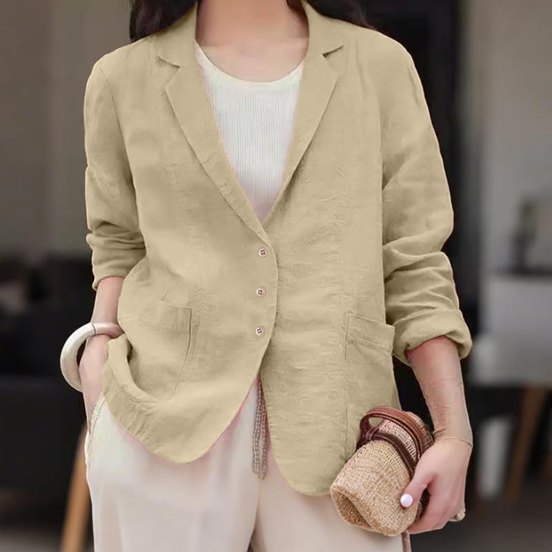 

ZANZEA Женский кардиган-блузка с лацканами, свободного кроя, с длинными рукавами, в стиле кэжуал 5XL хаки