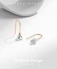 Sterling Silver Magnolia Ear Hook Earrings - Niche Design, Fresh and Sweet Studs