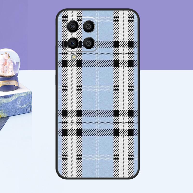 Plaid Pattern Stripes Case For Samsung Galaxy M53 M33 M15 M35 M55 M11 M14 M34 M54 M31 M51 M12 M32 M52 M16 M36 M56