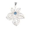 Natürlicher Tansanit Edelstein 925 Sterlingsilber Schmuck Anhänger Blume 2,29" CP-19-6