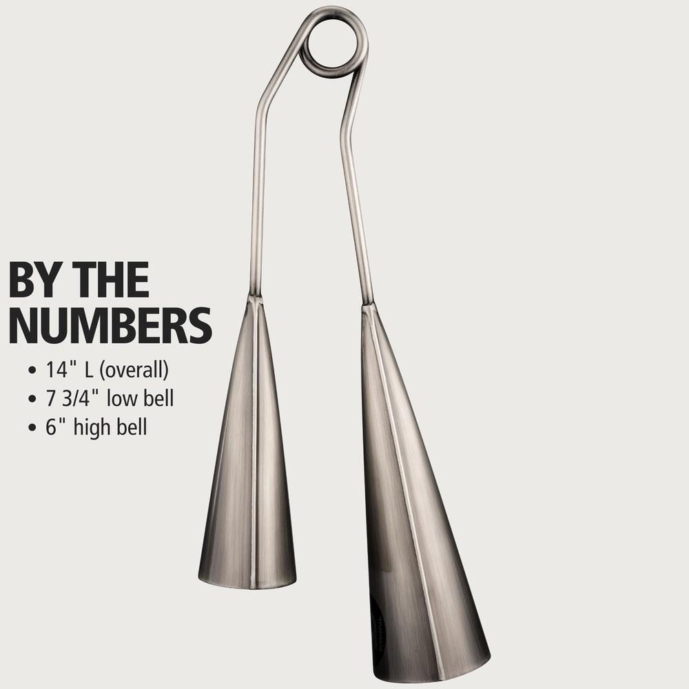 Meinl Percussion Agogo Modern Style A-GO-GO Steel Finish Large Model STBAG2