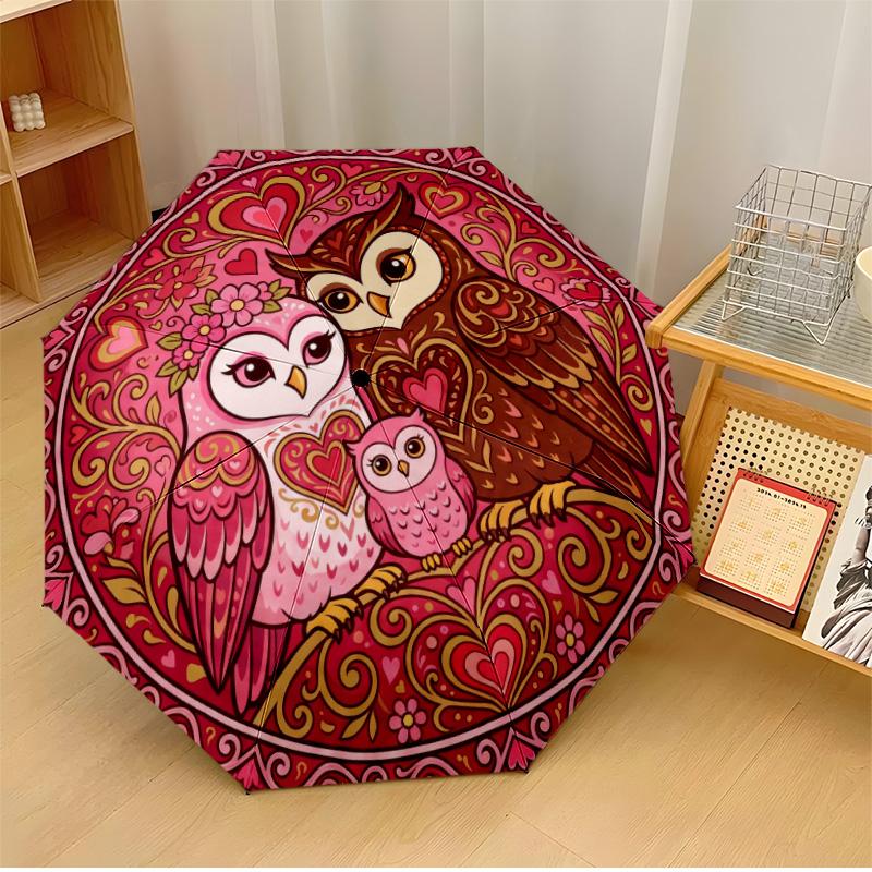 

Owl Among Stars Printed umbrella windproof folding umbrella portable sun and rain umbrella suitable for gifting