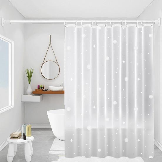 Duschvorhang mit Haken Wasserdicht Reißfest Leicht zu Reinigen Verschiedene Drucke Schnelltrocknend Lichtdurchlässig