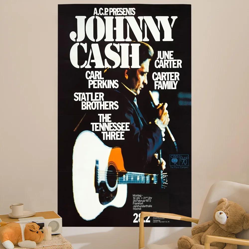 Berühmter JJohnny Cash Gitarrist Hippie Wandbehang Wandteppiche für Wohnzimmer Zuhause Studentenwohnheim Dekor Kunst Heimdekoration