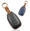 Leather Car Remote Key Fob Cover Case Holder For Hyundai I30 Ix35 Kona Encino Solaris Azera Grandeur Ig Accent Santa Fe Palisade