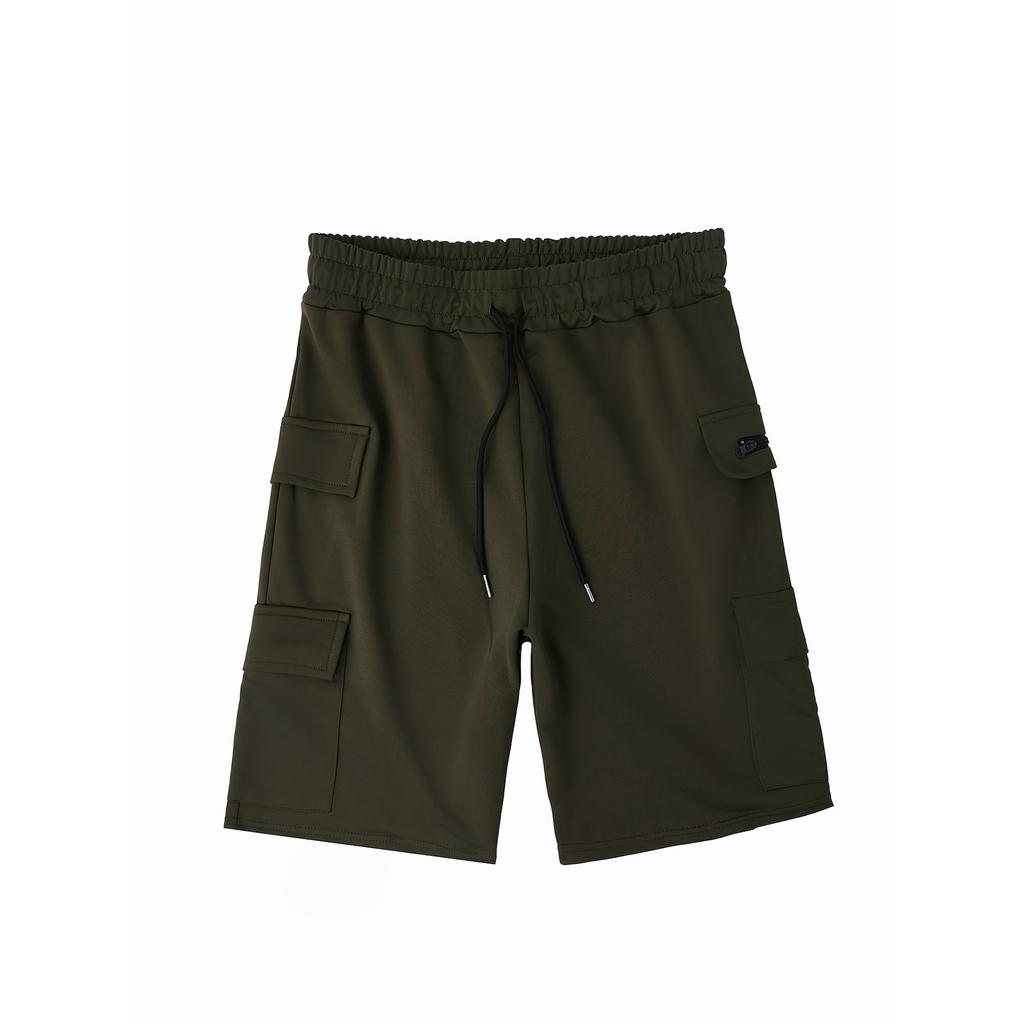 Cargo Shorts For Men Elastic Waist Hiking Work Shorts Outdoor Golf Jogger Running Shorts Zipper Pockets