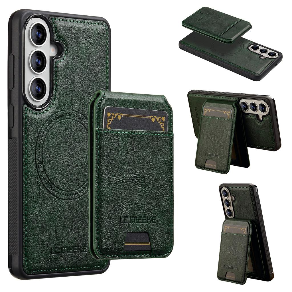 LC.IMEEKE L3 For Samsung Galaxy S26+ Magnetic Case Detachable Card Holder Leather TPU Mobile Cover