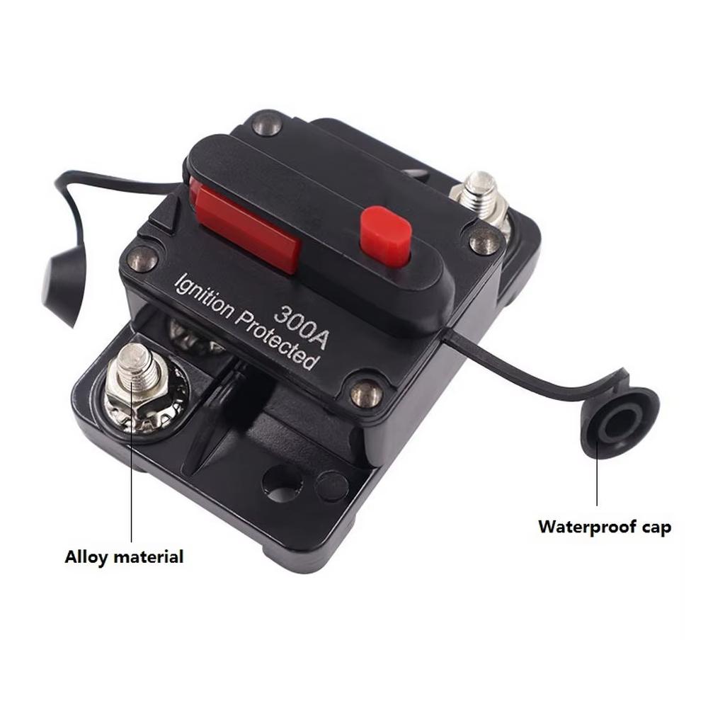 30A - 300A 12 - 48V DC IP67 Waterproof Circuit Breaker with Manual Reset Button for Car/Yacht/RV