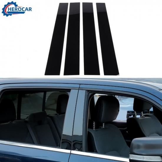 

4X Car Window Pillar Post Panel Decor Decal Sticker Cover Trim For 19+ Dodge RAM