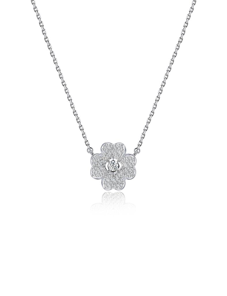 Iceball Bloom Pave Necklace