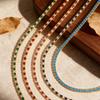 Shiny AAA+ 3mm Colorful Crystal Tennis Chain Necklace Bling Rainbow Cubic Zircon Choker for Women Party Fine Jewelry Gift