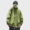 Men's Oversized Retro Solid Color Hooded Jacket - Trendy, Functional, and Unisex