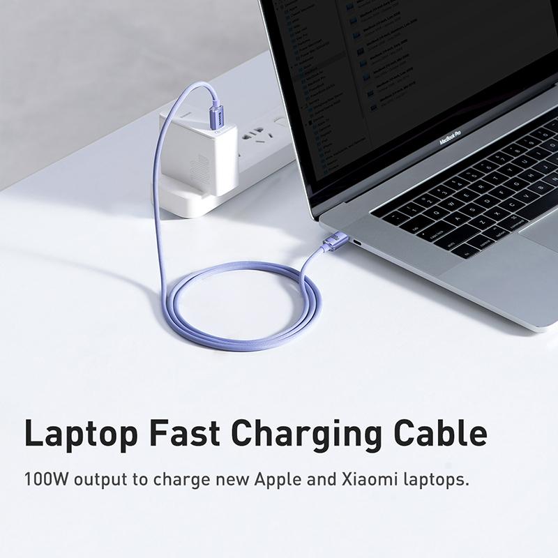 Baseus 100W Type To C Cable PD Fast Charging Charger Wire Cord For iPhone Macbook Samsung Xiaomi Type C Cable