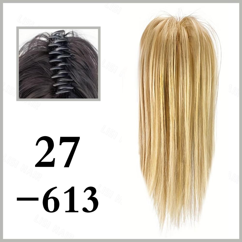 MISSQUEEN Sintetico Nero Mezza Coda di Cavallo Cascata Coda di Cavallo Artiglio Dei Capelli Clip Parrucchino Per Capelli Coda di Cavallo per Le Donne Uso Del Partito