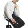 Adidas Velvet Jackets Men's Pink White Baseball Collar Thickened And Fleece Lined Unisex IL8917