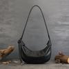Johnature Genuine Leather Moon Bag Casual Solid Color Commuting Large Capacity Soft Cowhide Women's Shoulder Bags