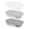 Food-Grade Plastic Microwave Egg Cookers, 10-Piece Set with Separate Compartments, Molded Form and Hinged Covers