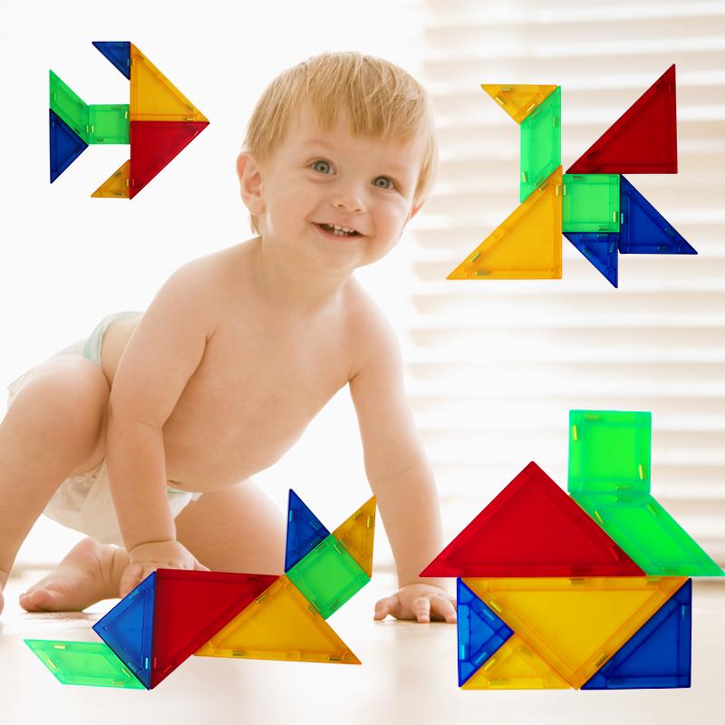 7PCS 3D Jigsaw Puzzle Toy Tangram Magnetic Puzzle Preschool Educational Toys for Children Gifts