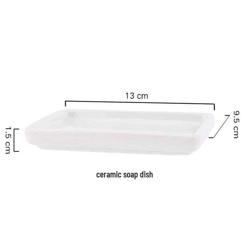 LISM White Ceramic Soap Dish (2-Pack)