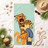 dog man Soft Beach Towel Stylish Beach Pool Towel for Summer Seaside Vacation Travel