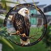 Proud Eagle Sun Catcher Acrylic Stained Glass Window Pendant, Suitable for Bedroom Porch Wall Decoration As a Housewarming Gift or Birthday Gift