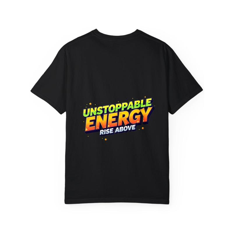 Unisex T-Shirt Weiß Unaufhaltsame Energie Übersteige es Grafikdruck Lässig Streetwear Mode Top für Alltagskleidung und Ausflüge