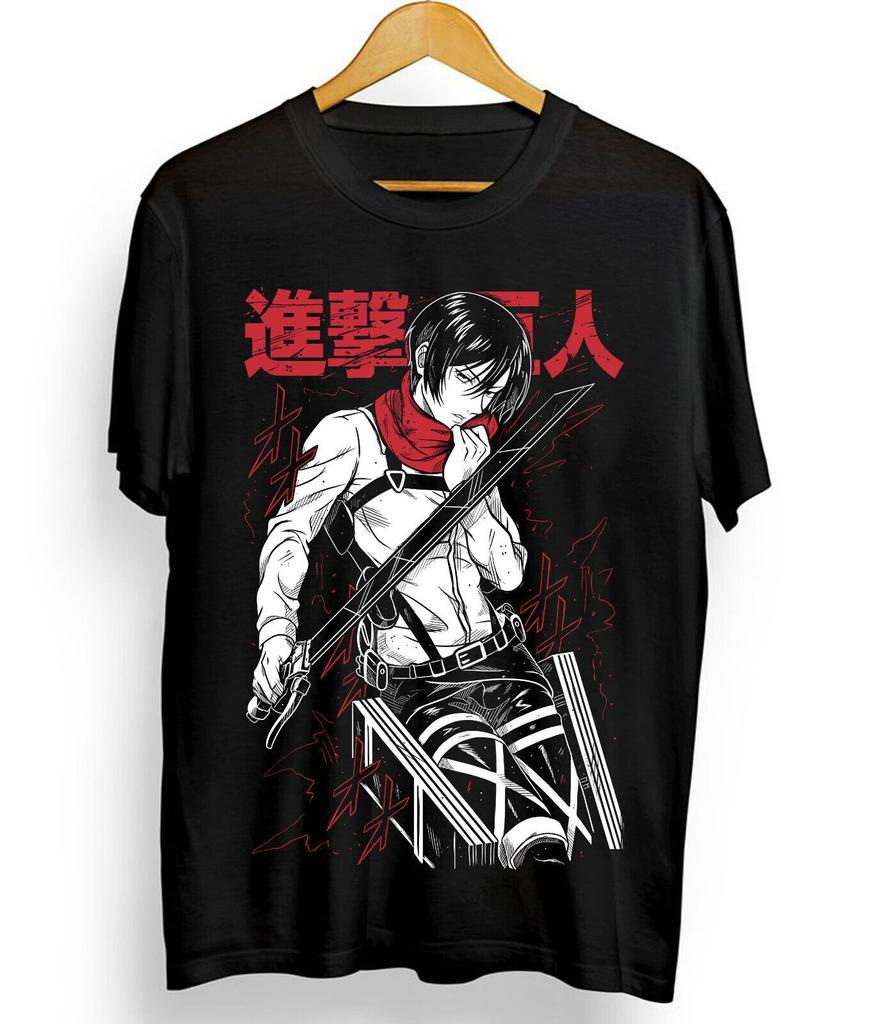 Mikasa T-shirt Attack On Titan Shirt Shingeki No Kyojin Anime AOT Shirt All Size