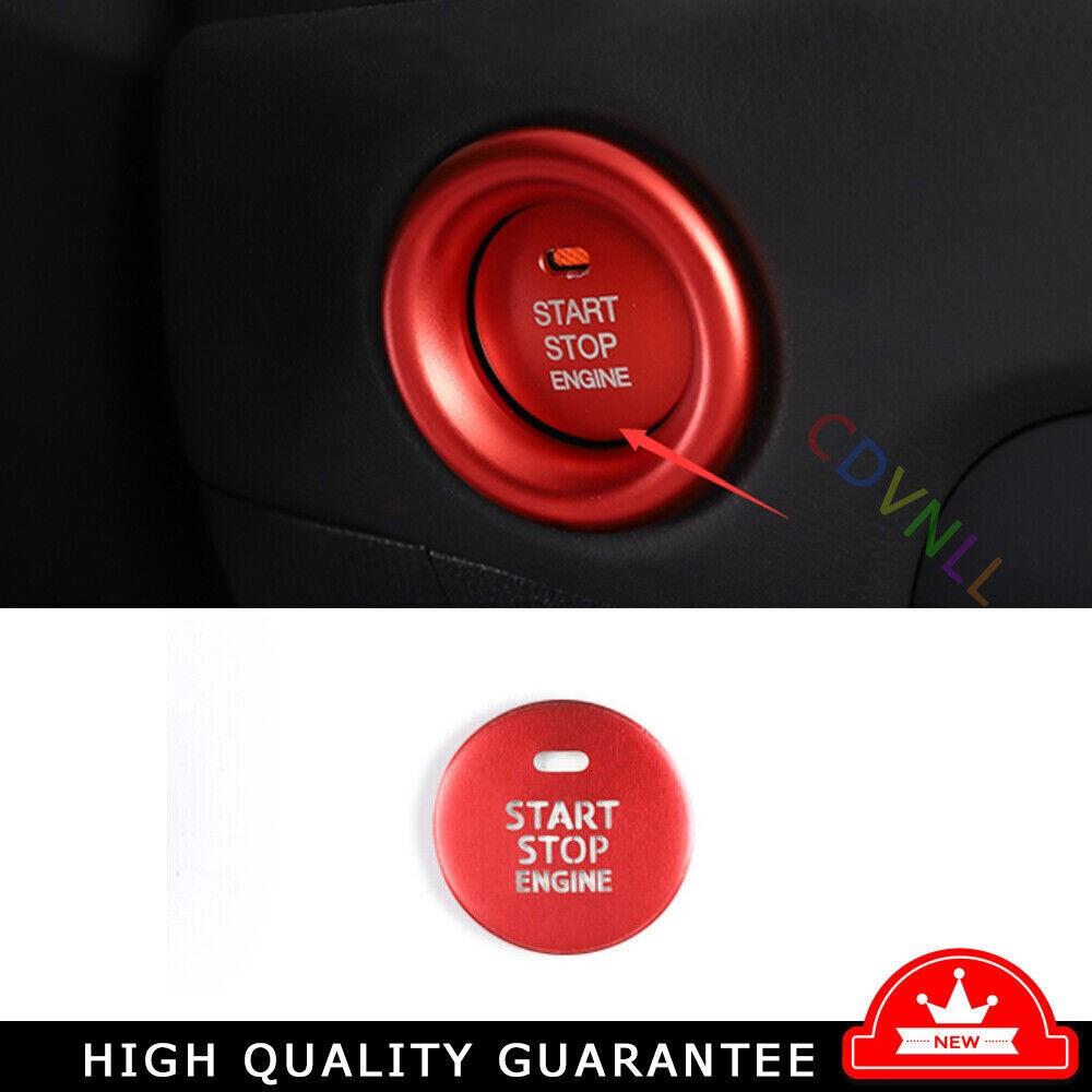 Red Aluminum Car Start Button Ignition Switch Cover Trim For Mazda CX-5 2017-24