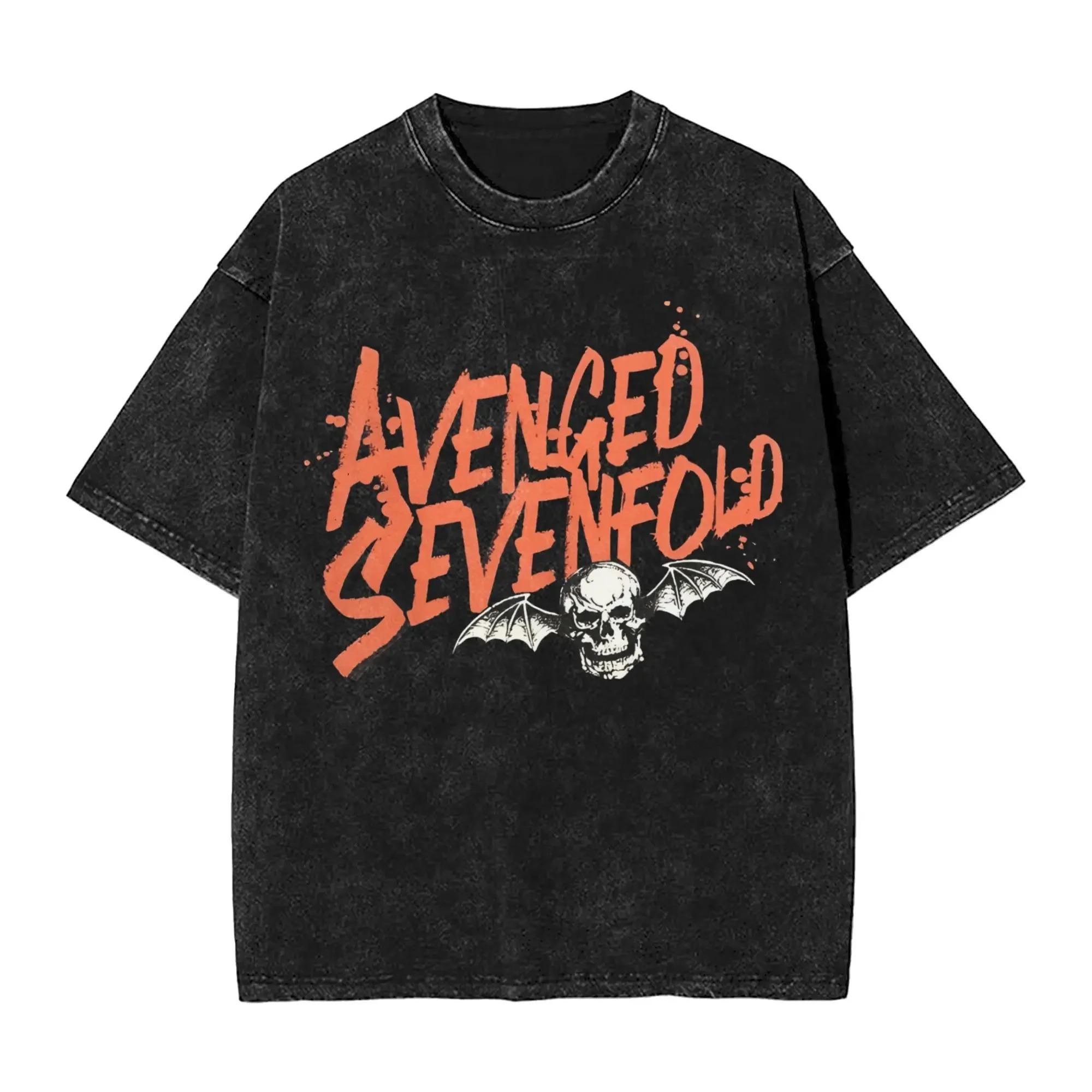 

Avengeds Metal Band Graphic TShirts Cotton Unique TShirt Crew Neck Sevenfolds Graphic Printed Tee Shirt Short Sleeve Clothing 3XL