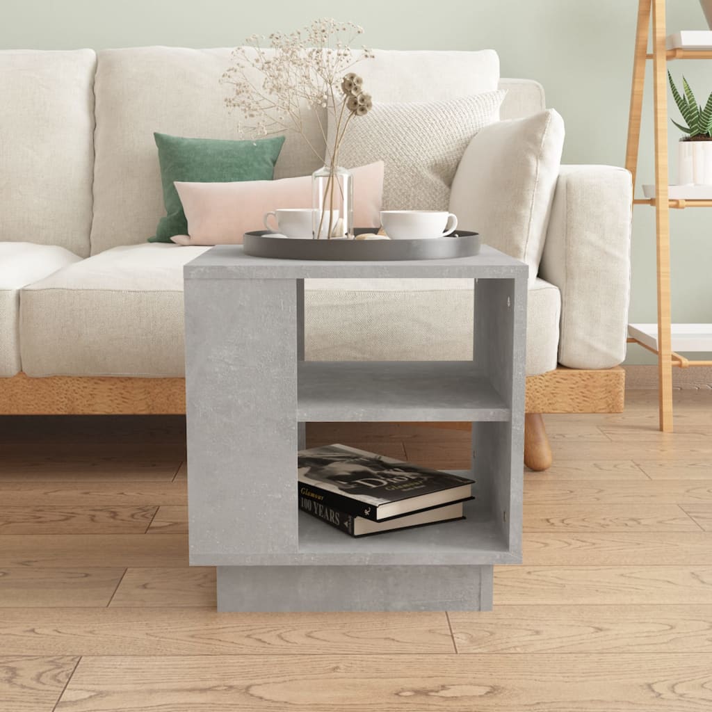 Coffee Table Concrete Gray 40 x 40 x 43 cm Engineered Wood