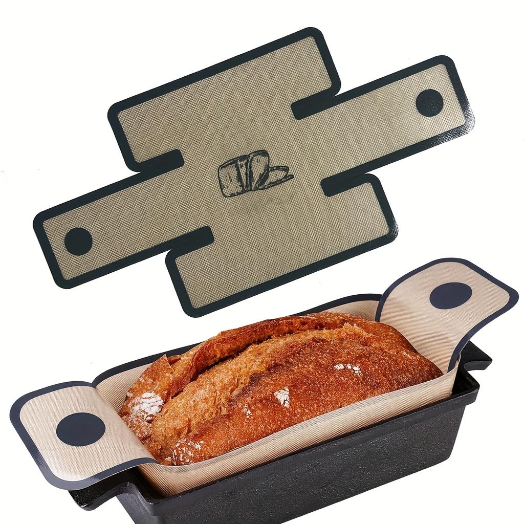 1Pieces Silicone Bread Baking Pan Liner, Reusable Non-stick Bread Baking Pan Mat, Silicone Baking Mat Outdoor Tableware