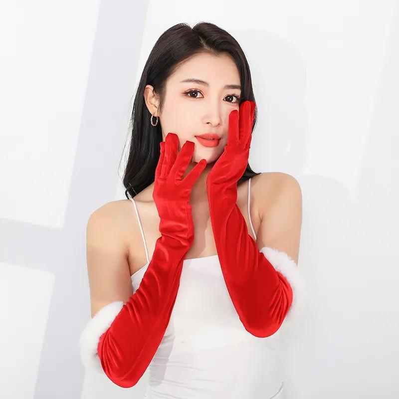 Warm Performance Gloves, Christmas Cosplay/Wedding/Opera Specific, Versatile Decorative Gloves For Dance, Wedding And Photography