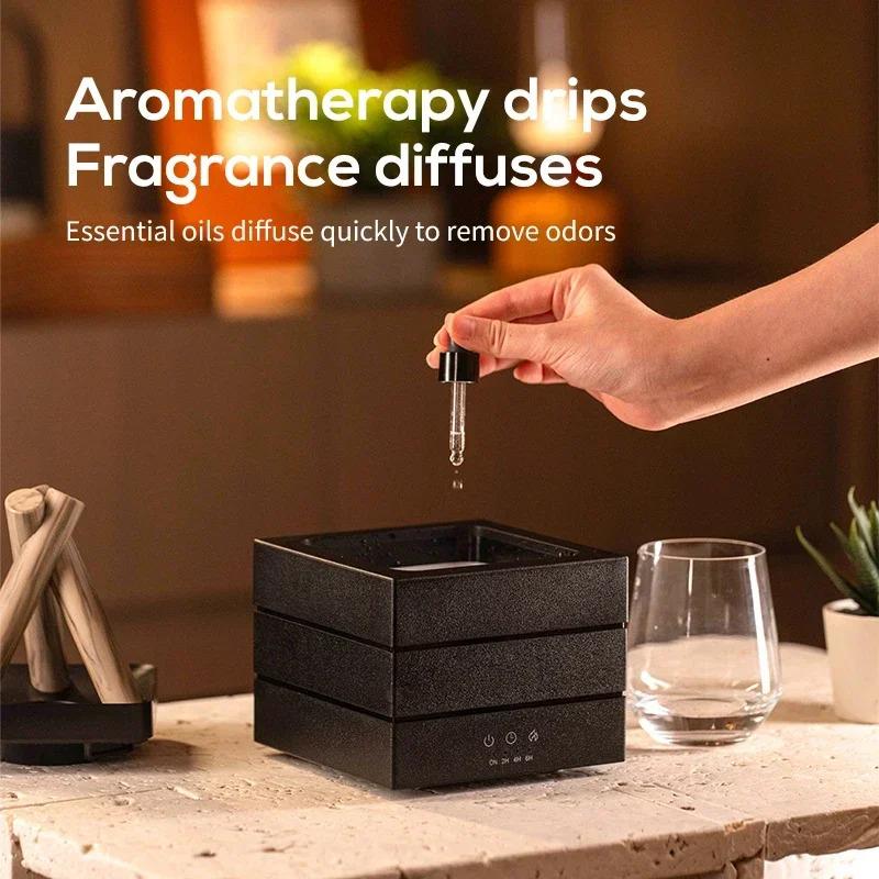 New Flame Aroma Diffuser Air Humidifier Colorful Atmosphere Light and Remote Control Bonfire Essential Oil Aroma Diffuser