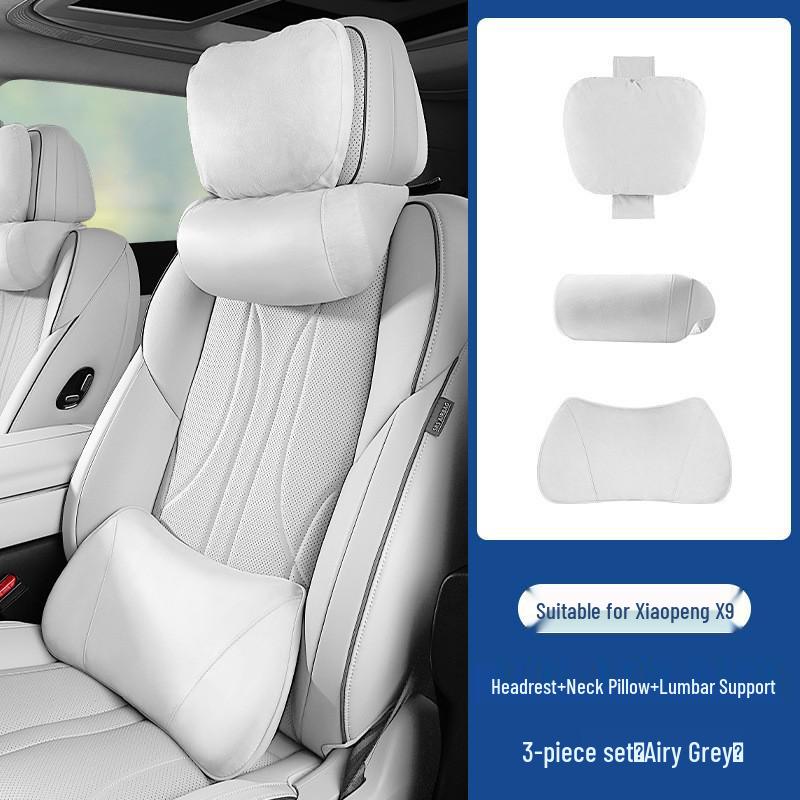Xpeng X9 Car Headrest Neck Support & Lumbar Cushion Set