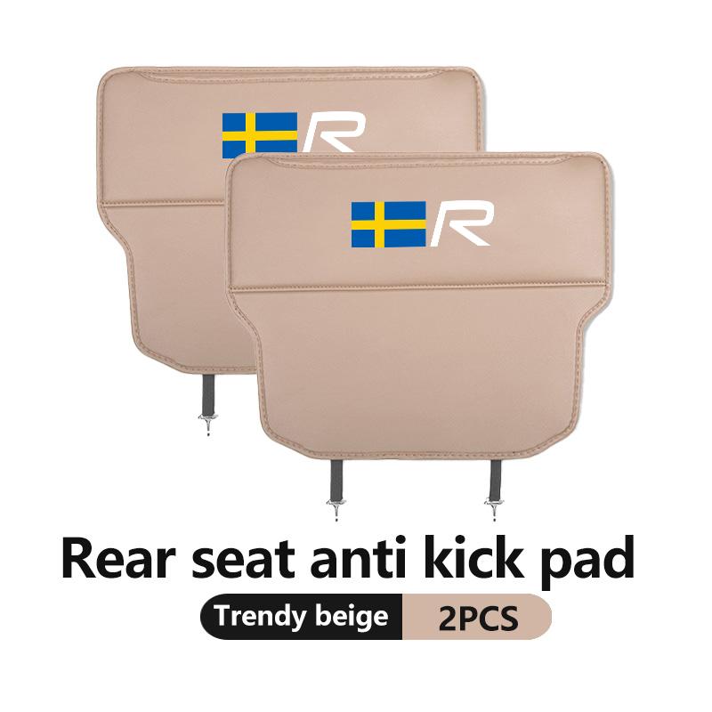 cvtwp8 Car Interior Seat Back Anti Child Kick Protector Pad Auto Storage Accessories For Volvo V50 S60 XC60 S40 XC40 XC90 V70 XC70 C30