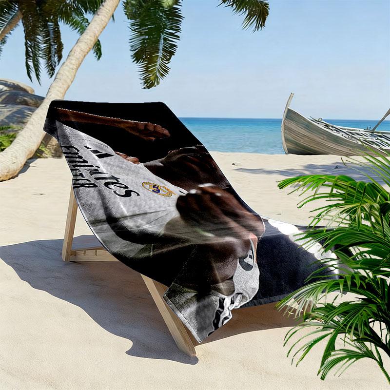 Aurelien Tchouameni Print Beach Towel, Large Soft Quick Dry Towel for Beach Camping Swimming