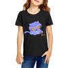 Fashionable Round Neck Short Sleeve Work Clothes Printed Tops For KID Summer Tops
