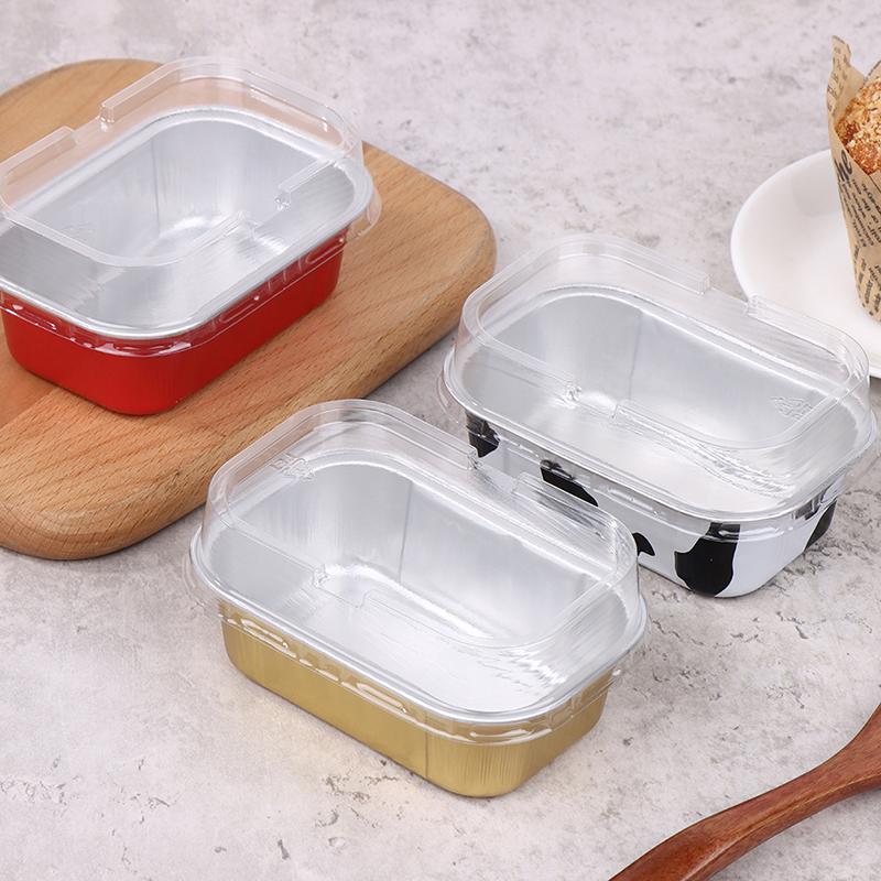 10 ks 168 ml Obdélníkové hliníkové pekáčky Odolné košíčky na muffiny Formičky na dezerty Cukrářské nástroje