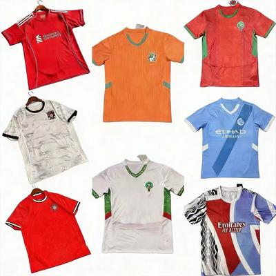 Fans Short-sleeved Mesh Quick-drying Football Jersey D Print Portugal Côte d'Ivoire Morocco