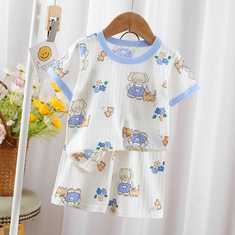 2026 Summer Children's Short Sleeved Shorts Cotton Set