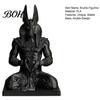 Desktop Anubis Sculpture Figurine, 3D Printed Egyptian God Statue Meditating with Heart Decor Hands, Mythical Desk for Home Office, Collectible