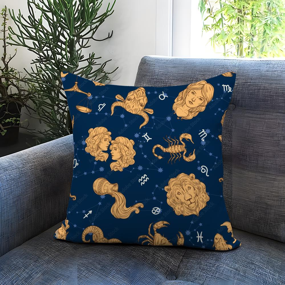 Constellation Pattern Cushion Cover Comfortable Reversible Pillow Cover Ideal for Car Sofa Bedroom Beyond