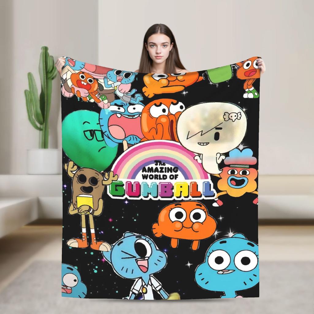 The Wonderfully Weird World of Gumball  Blanket Quality  Winter Airplane Travel Living Room Funny Bedspread
