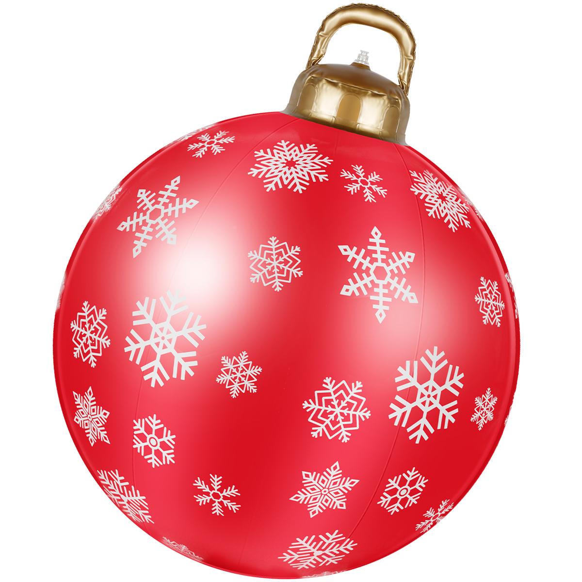 

ПВХ Надувной Рождественский Шар, 23 Дюйма Большой Уличный Декорированный Шар Уличные Рождественские Украшения, Новогодние Рождественские Украшения 58cm