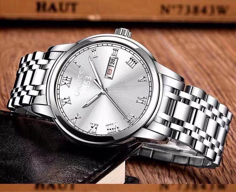 Montre Suisse Automatique Lumineuse en Acier Inoxydable avec Calendrier pour Homme – Quartz Style Coréen pour Couples