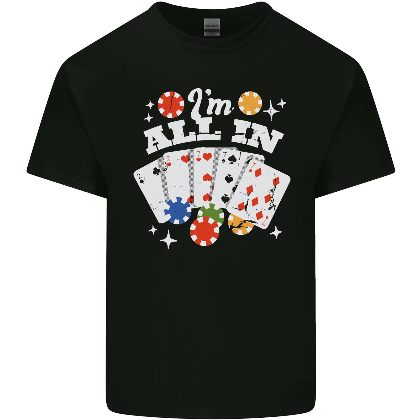 I m All In Poker Kids T-Shirt Childrens M