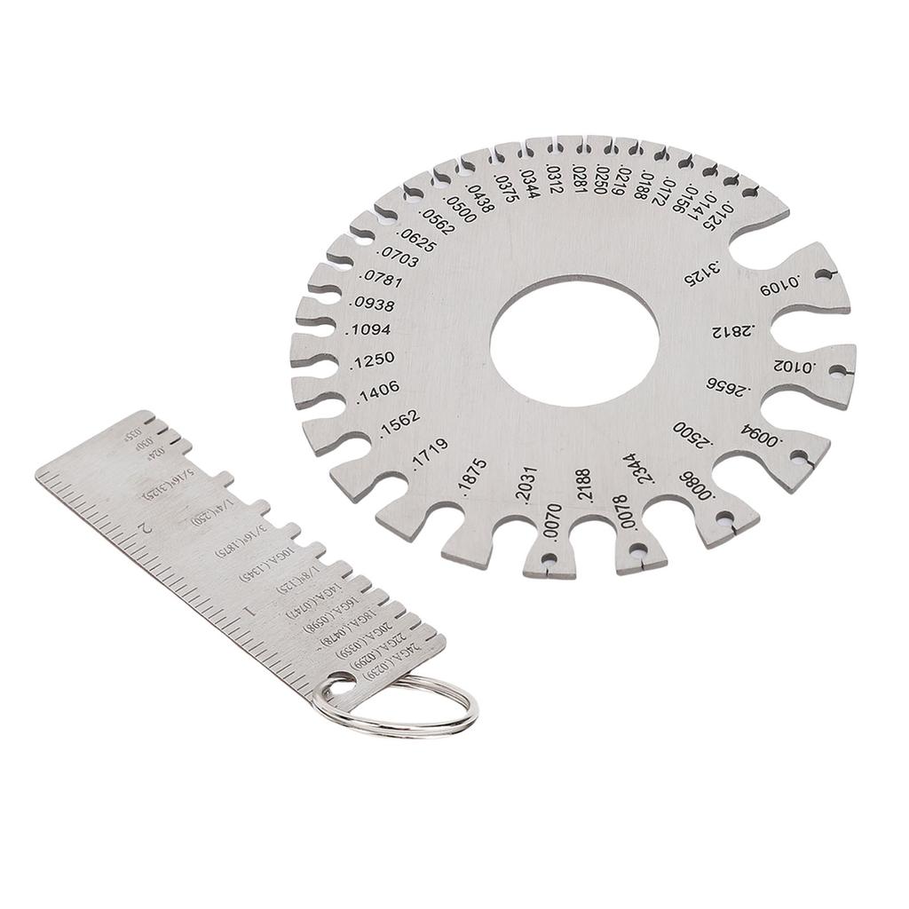2 Pcs Wire Sheet Thickness Measurement Tool High Precise Plated Size Inspection Tool for Welding
