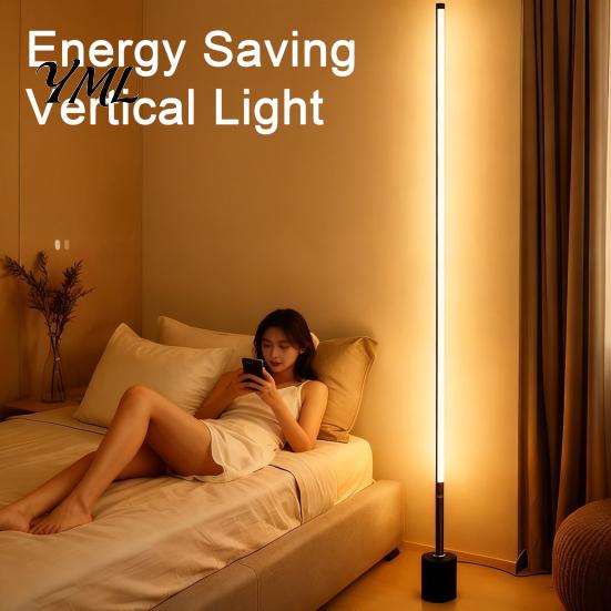 Indoor Lighting for Apartment USB Floor Lamp Bedroom, 50/100cm Modern Standing Light with Remote, Metal Reading Bedroom 360 Degree Dimmable LED Corner