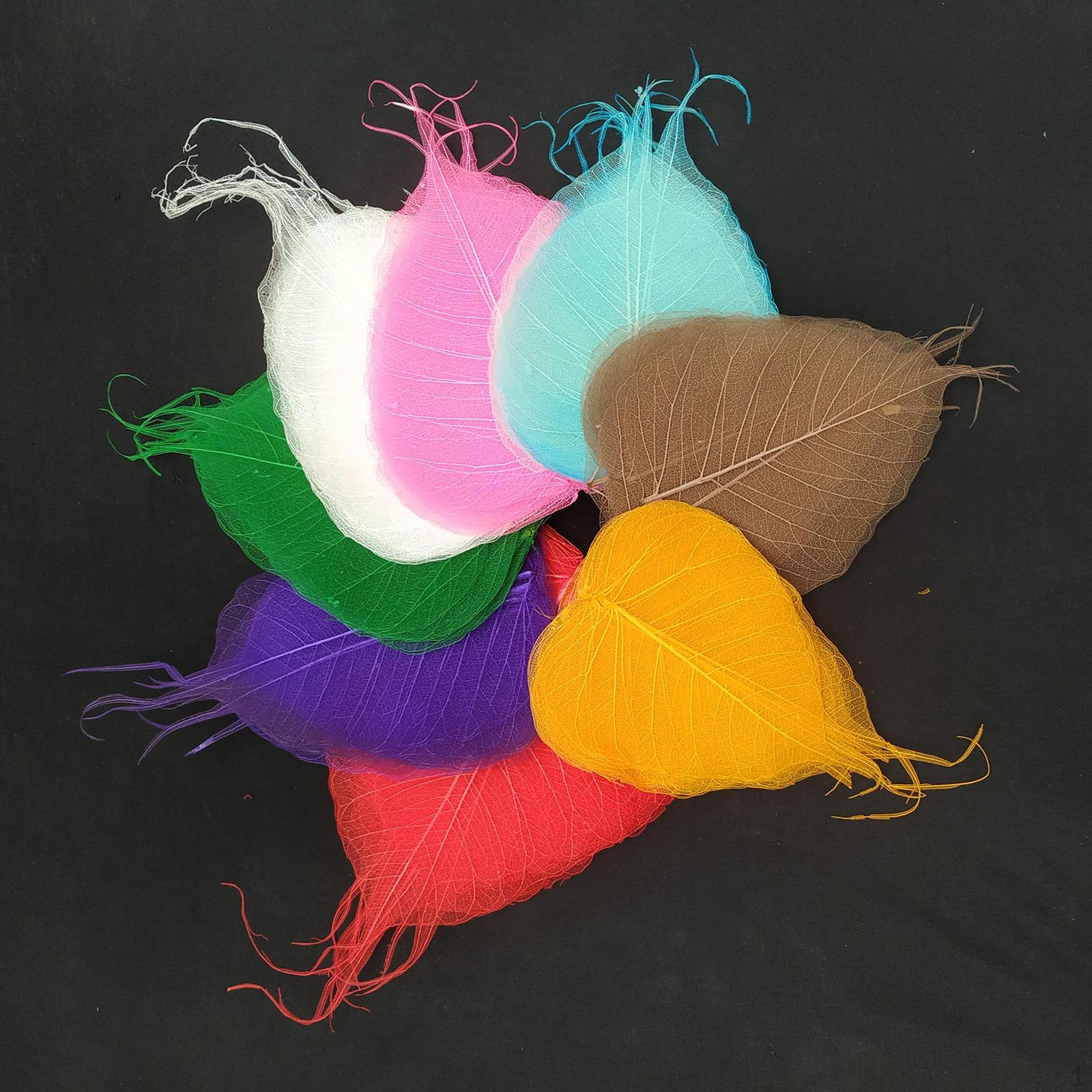 Резиновые разноцветные листья-скелеты для украшения осенних вечеринок своими руками — фото 7